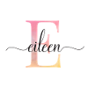 E| Monogramme | Nom | Eileen|Aquarelle