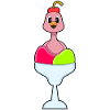 Flamingo Eiscreme Kirsche