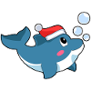 Dolphin Christmas Santa Hat
