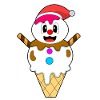 Schneemann Weihnachten Waffeleis