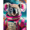 Koala mit Astronautenkleid