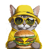 cat with yellow hat