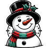 Snowman with hat