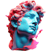 Neon Marble Head Visage