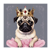 Mops mit Krone