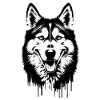 Husky Dog Face