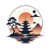 Zen Temple's Tranquil Mirage