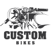 custom bikes club icon illustration caferacer