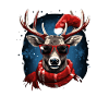 Funny reindeer for Christmas