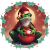 Frosch mit Weihnachtskugel 2