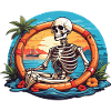 Skeleton at Sunset