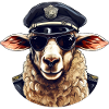 Schaf Polizistin