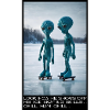 Aliens ice skating