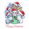 Festive Cat Christmas Crew Design
