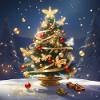 CHRISTMAS TREE WITH BUTTERFLIES