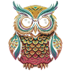 PopArt Owl: Farverig T-shirt til ugleelskere