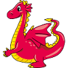 Cartoonish cute dragon