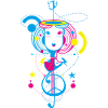 melody musical t-shert girl note