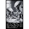Aliens beim Frühstuck / Black & White