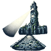 Abandoned Tower in the Dark