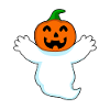 Citrouille fantôme d’Halloween