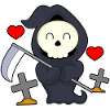 Grim Reaper Halloween Grave