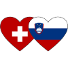 Switzerland Slovenia Flag Heart