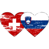 Suisse Slovénie drapeau utilisé