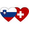 Slovenia Switzerland Flag Heart