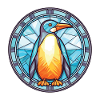 Pinguin bunte Aquarell-Tier-Illustration