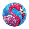 Flamingo bunte Aquarell-Tierillustration