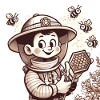 Cartoon Beekeeper 3
