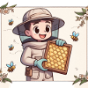 Cartoon Beekeeper 4