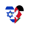 Israele Palestina Bandiera Cuore Colomba della Pace