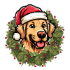 Golden Retriever Dog Christmas