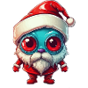 Christmas Blue Alien