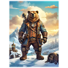 Steampunk Winter Landscape Bear 1.1