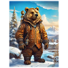Steampunk Winterlandschaft Bär 1.8