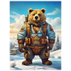 Steampunk Winterlandschaft Bär 1.6