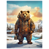 Steampunk Winterlandschaft Bär 1.13