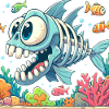 Cartoon Skeleton Fish 1