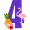 4th Anniversary Flamingo