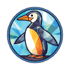 Pinguin bunte Aquarell-Tier-Illustration