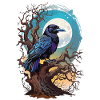 Occulte Raven Design oiseau spirituel