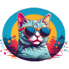 Cool Cat with Sungalsses