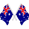 Two flags crossed of Australia