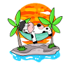 Cow on the beach