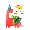 Weihnachts-Dino-Shirt