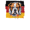 Boxer-Hunderasse Boxer-Hunde Deutsche-Flagge