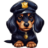 Dachshund Policeman
